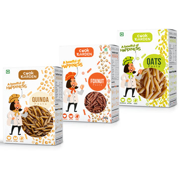 Foxnut, Quinoa & Oats Penne Pasta  | Healthy Pasta | 900g, Pack Of 3